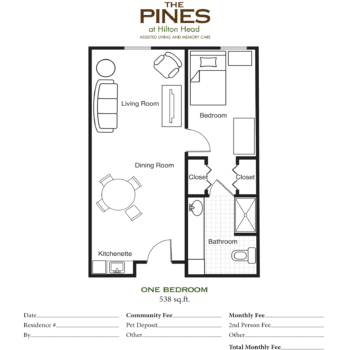 Floor Plans - One Bedroom